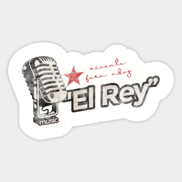 El Rey - Greatest Karaoke Songs Vintage Sticker by G-THE BOX